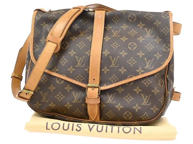 Louis Vuitton Saumur Monogram Canvas 35 Marron