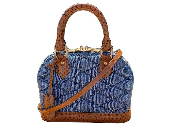 Louis Vuitton Alma BB em Denim Monogram Marrom Azul
