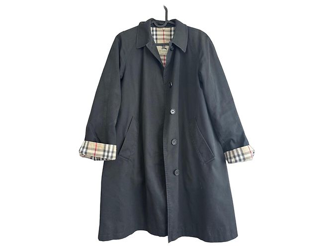 Impermeable Burberry Negro Forro Nova Check