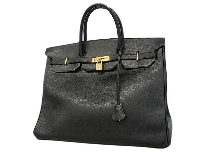 Hermès Borsa Hermes Birkin 40 in pelle Ardennes nera Nero
