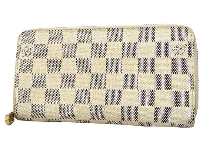Cartera Zippy Louis Vuitton Damier Azur Blanco