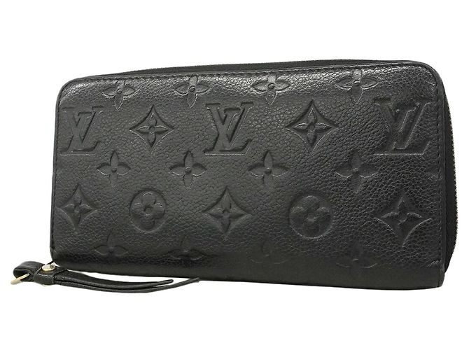 Louis Vuitton Monogram Empreinte Zippy Wallet Black