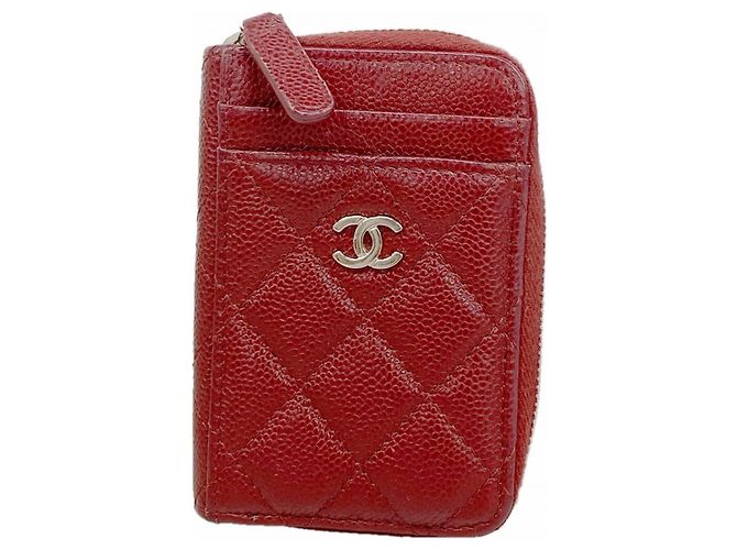 Monedero Chanel Matelassé Caviar Leather Burdeos
