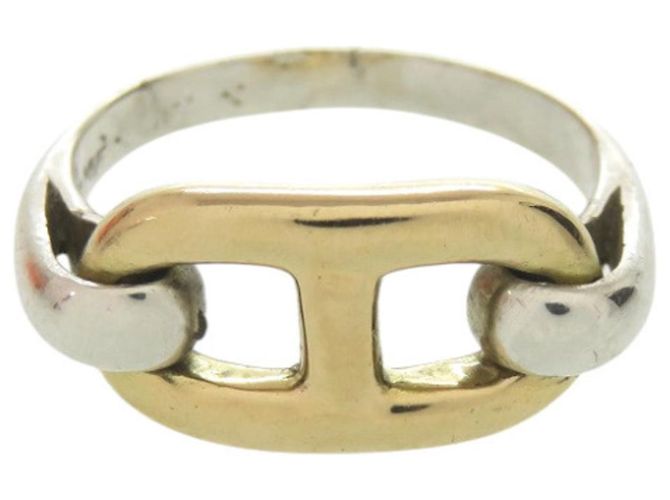 Ring Hermès Anello Chaine d'Ancre Vintage Hermes Argento D'oro