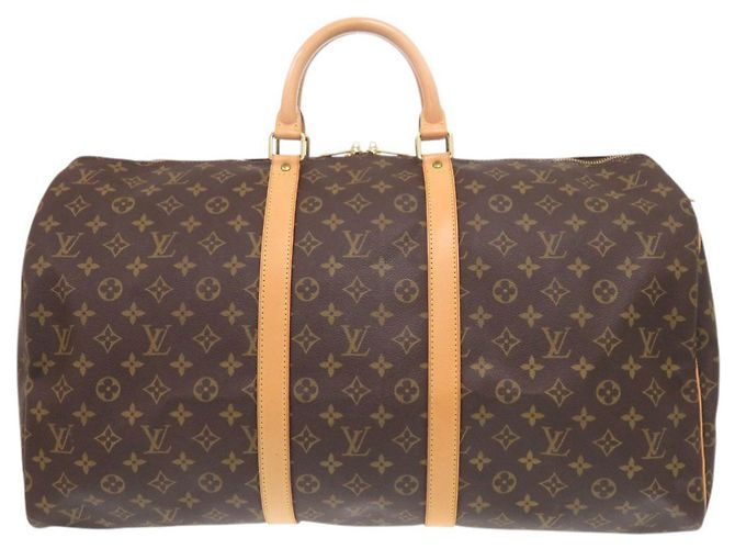 Bolsa Boston Louis Vuitton Keepall 55 Monogram Marrom Monograma