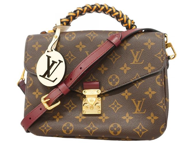 Borsa Louis Vuitton Monogram Pochette Metis MM Marrone