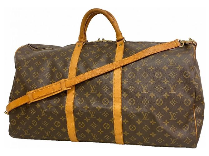 Louis Vuitton Monogram Keepall Bandoulière 60 Marrom