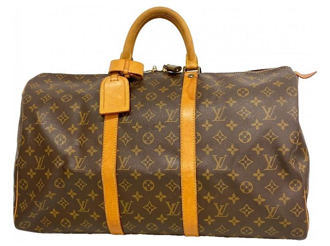 Louis Vuitton Boston Monogram Keepall 50 Marrone