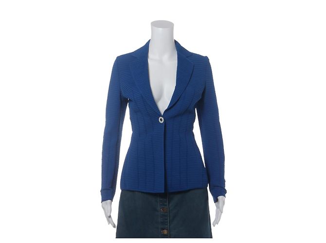 Blazer Giorgio Armani Polyester 38 Blau