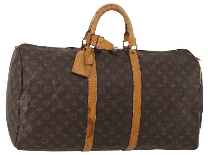 LOUIS VUITTON Monogram Keepall 55 Boston Bag M41424 LV Auth bs36206 Monograma