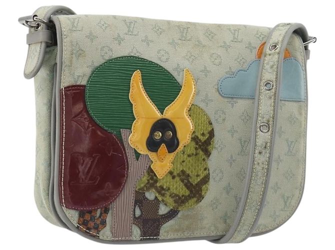 LOUIS VUITTON Monogram Mini Conte de Fe Musette Gray M92279 LV Auth ar14107 Marrone
