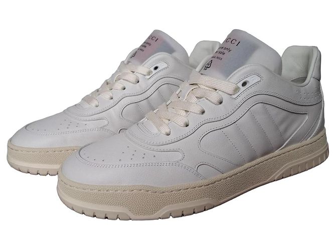 Baskets Gucci Re-Web en cuir Blanc