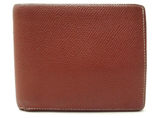 Hermès HERMES MC2 COPERNIC WALLET IN EPSOM LEATHER BROWN CARD HOLDER