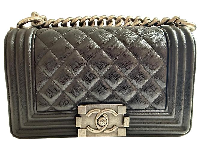 Borsa Chanel Boy Chanel in pelle nera Nero