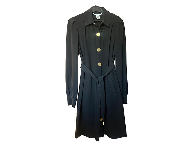 Schwarzes Kleid aus Triacetat und Polyester Diane von Furstenberg