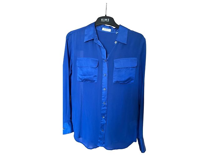 Equipment Seidenbluse für Damen Blau