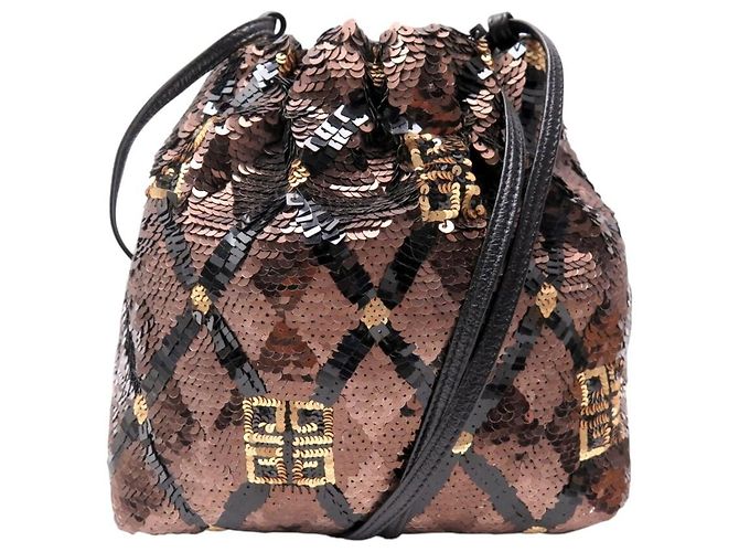 NUOVA BORSACCETTA GIVENCHY CLUTCH CON SEQUINS E LOGO Multicolore 