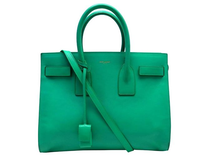 BOLSA SAINT LAURENT DE JOUR SMALL 324823 COURO VERDE DE ALÇA