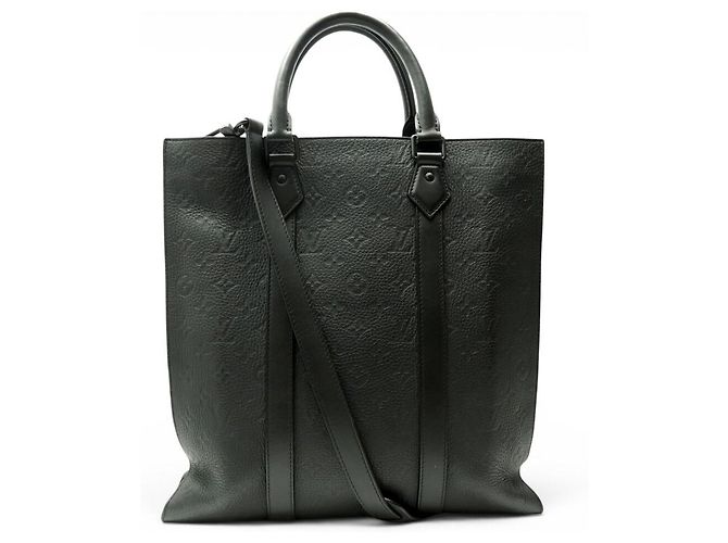 BORSA LOUIS VUITTON CABA PLAT M21866 PELLE TAURILLON EMBOSSED MONOGRAM Nero