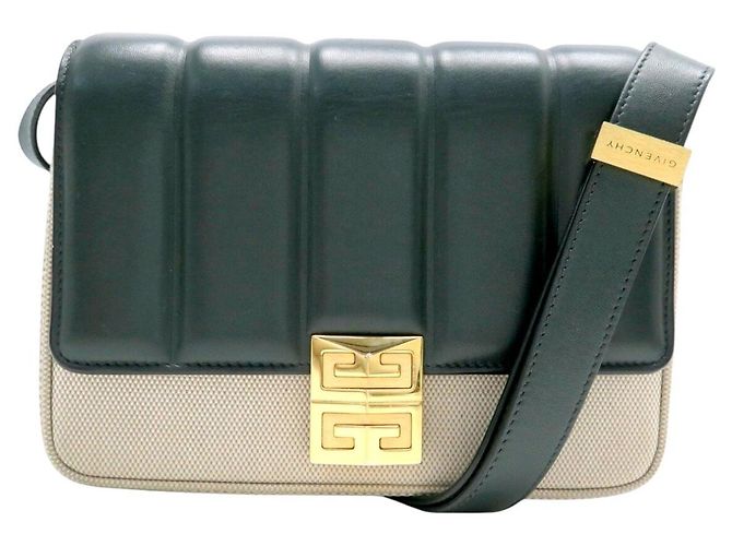 GIVENCHY 4G MEDIUM HANDTASCHE BB50JB179_311 GRÜNES LEDER & CANVAS SCHULTERGURT