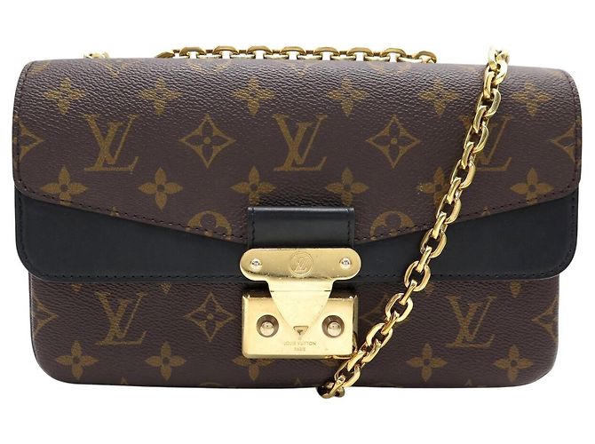 BOLSA LOUIS VUITTON MARCEAU M46126 EM CANVAS MONOGRAM & COURO PRETO