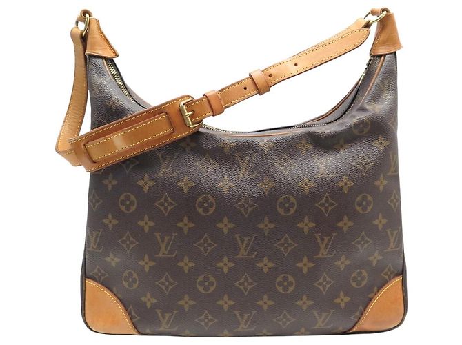 BOLSA LOUIS VUITTON BOULOGNE 35 M51260 em Canvas Monogram com Alça de Ombro Marrom