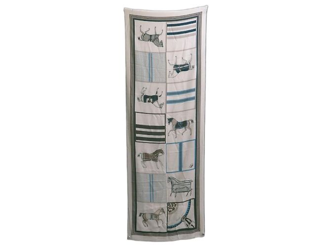 Hermès Stola HERMES COUVERTURES NOUVELLES RECTANGULAR 174 X 64CM SETA E CAŠMIR Taupe 