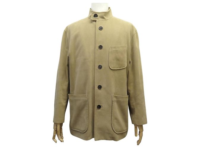 GIACCA BERLUTI X ARNYS FORESTIERE L 54 IN VELLUTO DI COTONE BEIGE