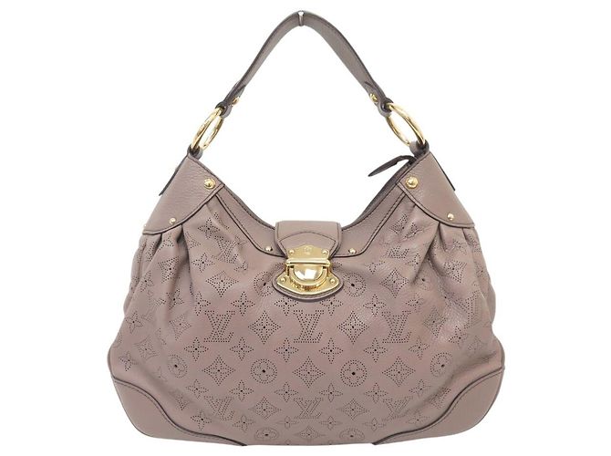 NUOVA BORSA A SPALLA LOUIS VUITTON MAHINA XS PELLE MONOGRAMMA PERFORATA HOBO Taupe