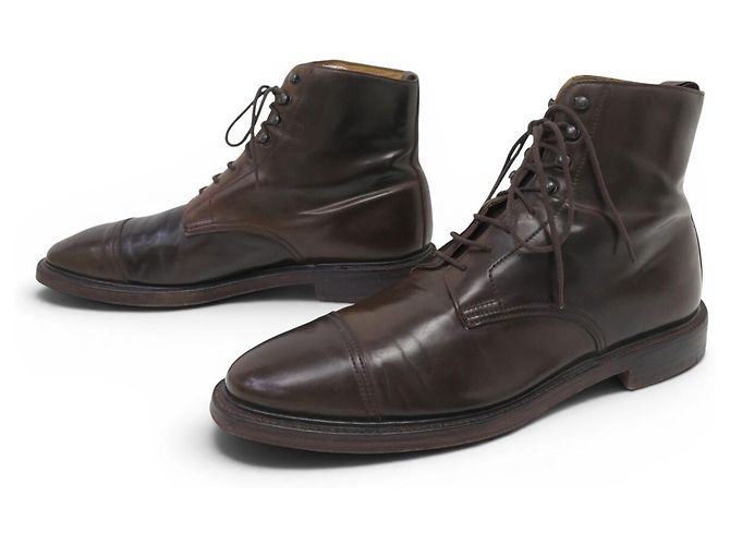 Autre Marque STIVALETTI CROCKETT & JONES HARLECH 10.5E in pelle cordovan Marrone