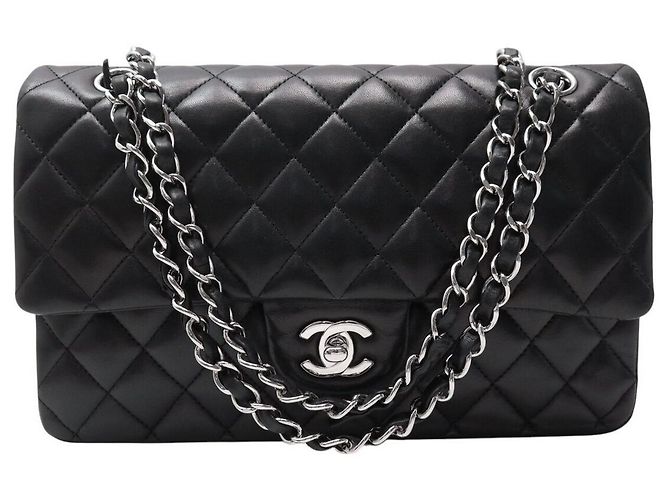 BOLSA CHANEL TIMELESS CLASSIC MEDIUM A01112 COURO MATELASSÊ Preto