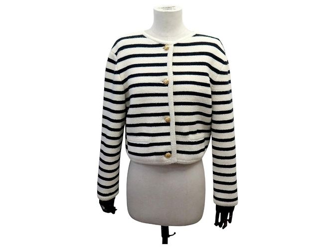 Céline NEW CELINE CARDIGAN JACKET STRIPED 2A98S570P S 36 WOOL