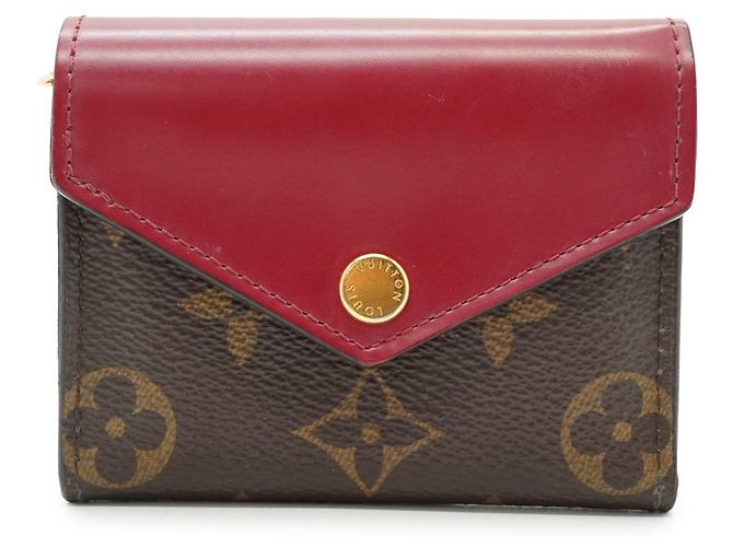 Louis Vuitton Cartera Compacta Zoe en Monogram Canvas Burdeos
