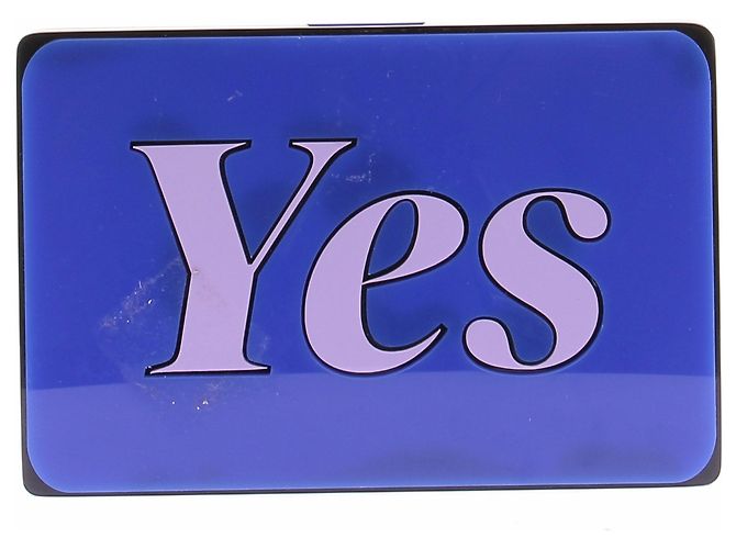 Autre Marque Clutch YAZBUKEY Yes No Blu in Plastica