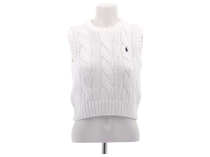 Polo Ralph Lauren Pull sans manches blanc