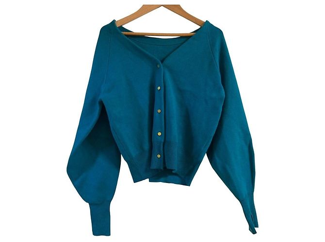 Autre Marque Cárdigan con cuello en V EMMEL REFINES Azul Naranja