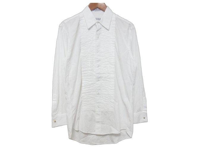 Camisa Christian Dior com pregas Branco