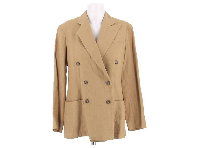 Blazer de algodão camel Polo Ralph Lauren