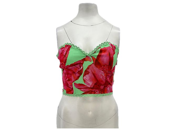 Autre Marque Bustier rojo y verde
