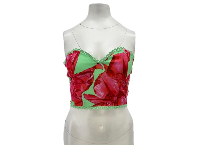 Autre Marque Bustier rosso e verde
