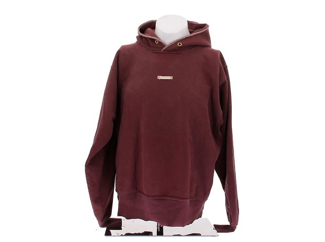 Maison Martin Margiela Pull à capuche bordeaux Dark red