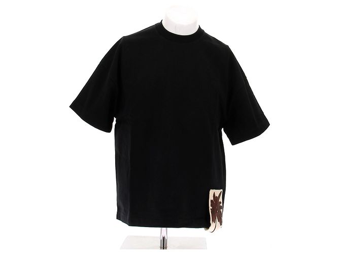 Camiseta de algodón negra Jil Sander Negro