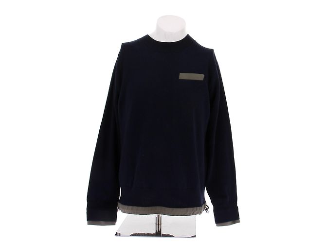 Sacai Wollpullover marineblau M