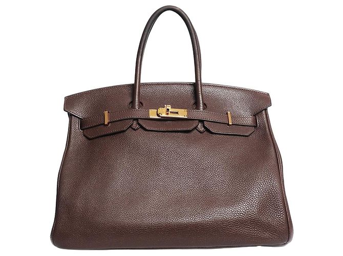 Hermès Bolsa Birkin 35 Chocolate 2008 Marrom
