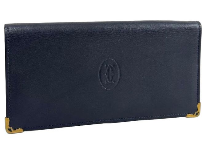 Cartier black leather wallet Grey