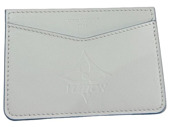 Tarjetero Louis Vuitton en cuero blanco
