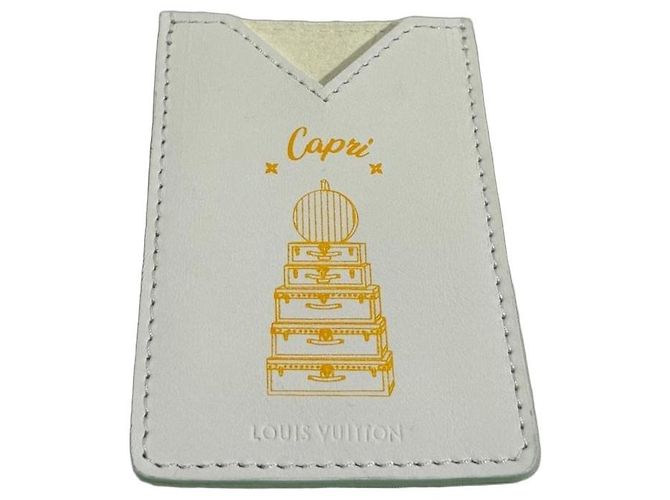 Tarjetero Louis Vuitton Capri en piel blanca Blanco