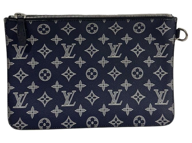 Pochette Louis Vuitton Monogram Shadow Blanco Azul