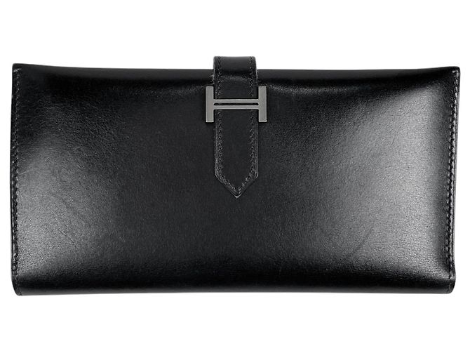 Carteira longa Hermès Bearn Preto