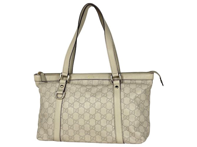 Sac cabas Gucci Guccissima Blanc